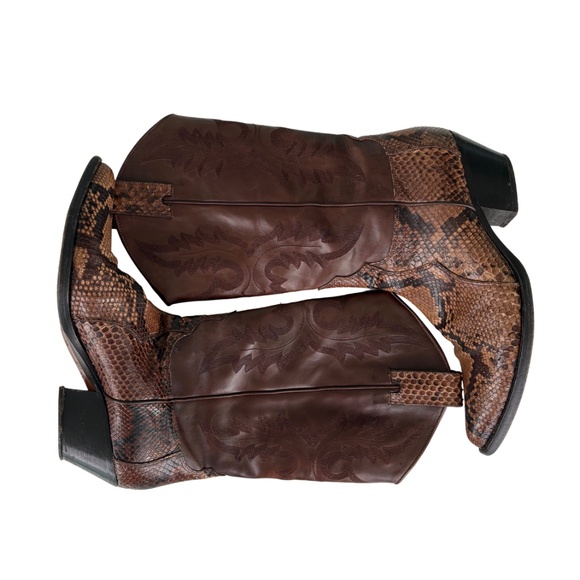 Sartore Paris Snakeskin & Leather Cowboy Boots – Made in Italy – EU 39 (US 8.5) - Picture 2 of 8